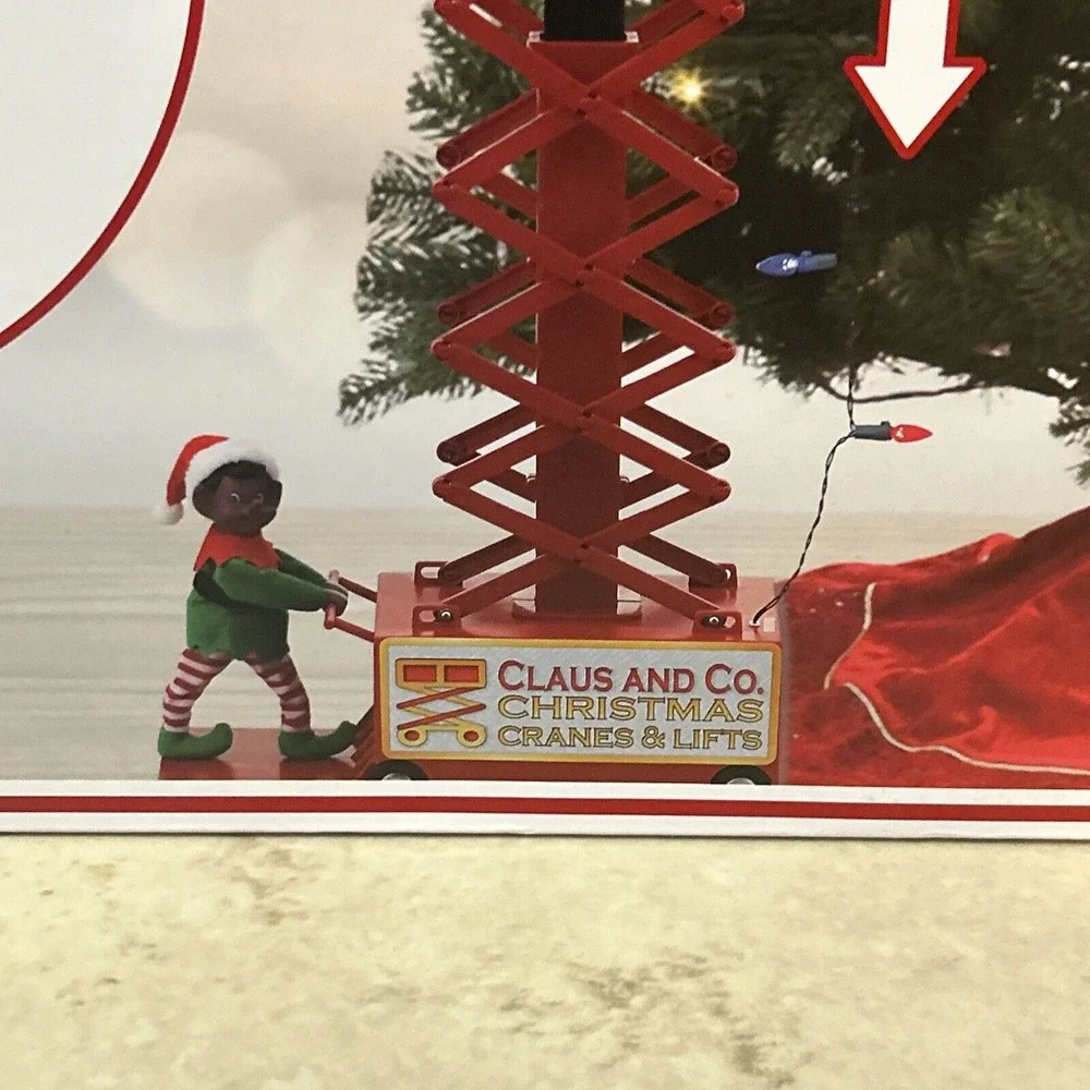 Musical Animated‎ Santa's Scissor Lift 27 In Black Santa Christmas Holiday Light